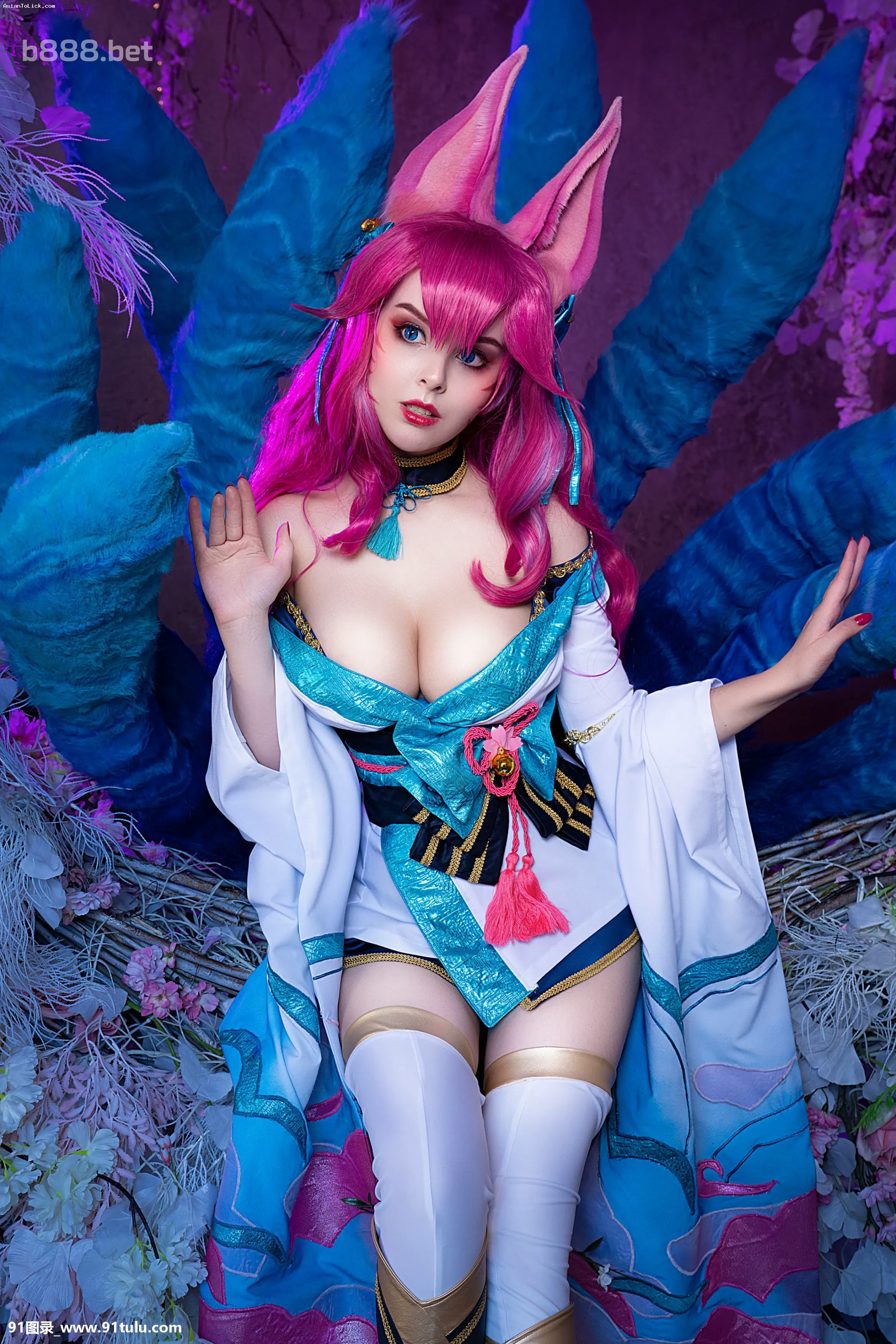 Helly Valentine   Ahri Spirit Blossom Nude Cosplay [20P][写真 から 似顔絵]