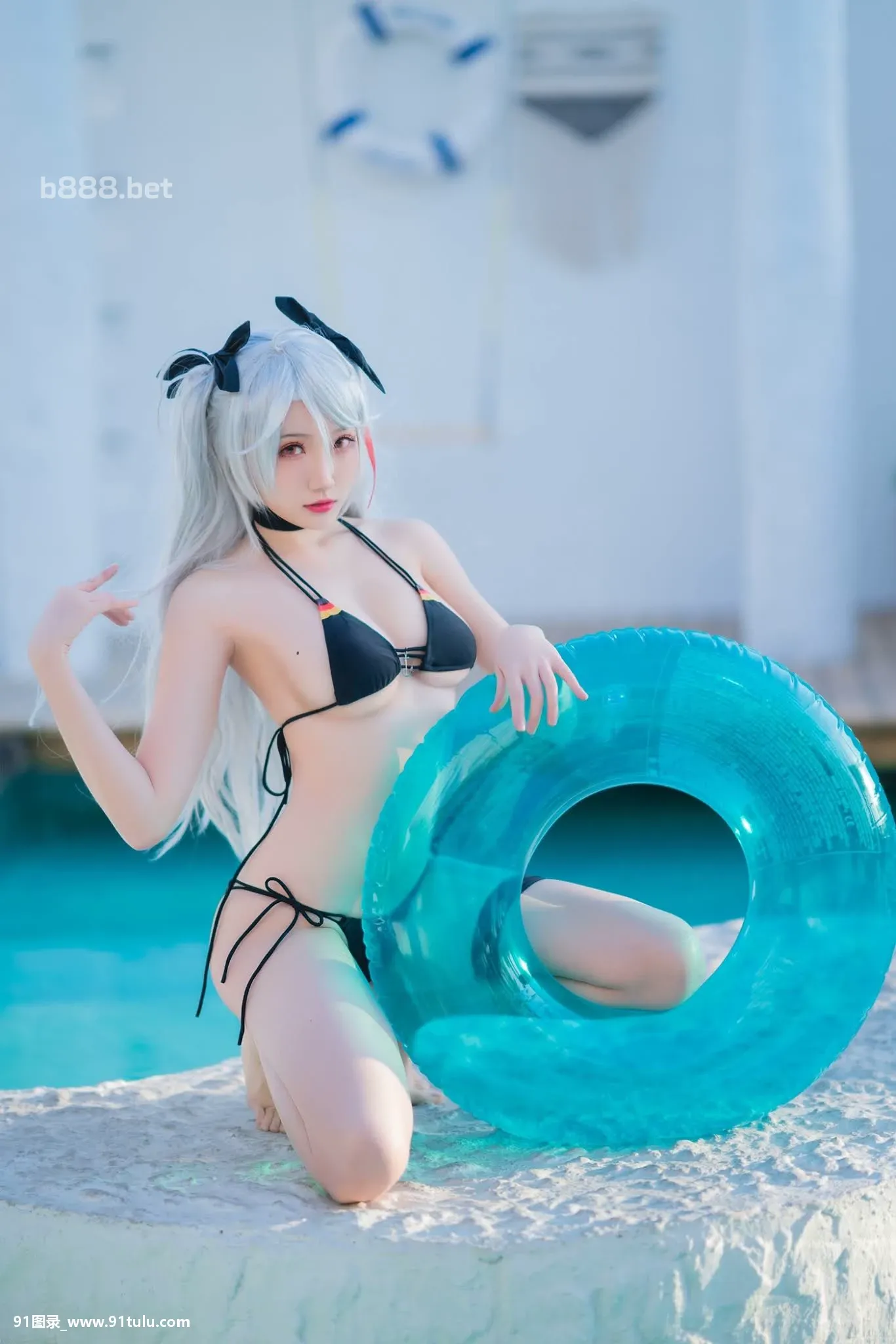 Cosplay 瓜希酱 Prinz Eugen Skin Swimsuit [20P][imovie 写真]