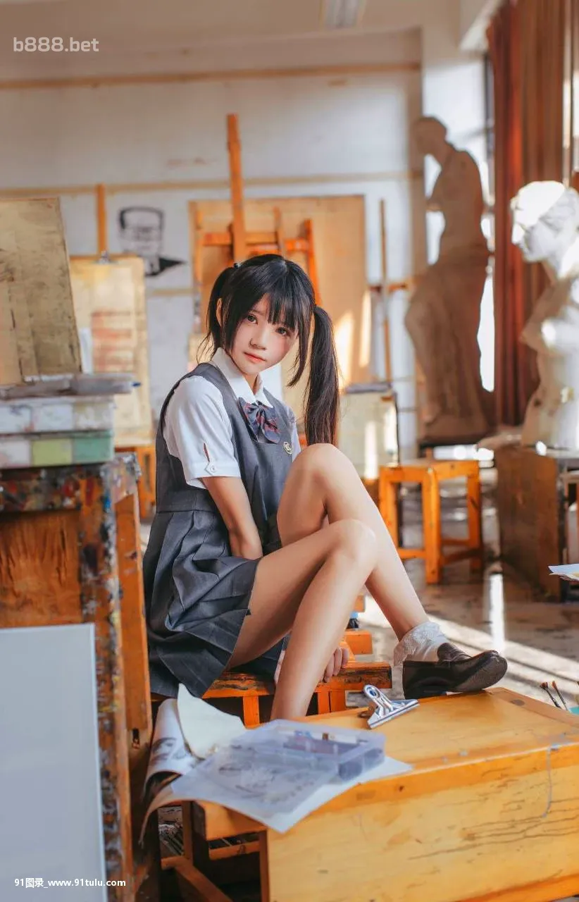 桜桃喵 画室少女   Loli schoolgirl cosplay [16P][バックアップ 写真 だけ]